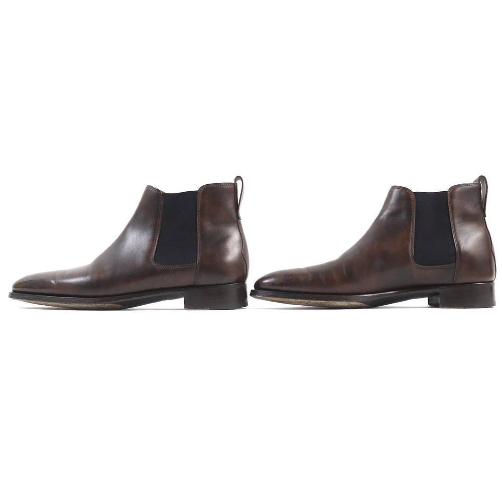 John Lobb boots 7000 last Museum calf Dark brown TUDOR mens 8 Used Authentic