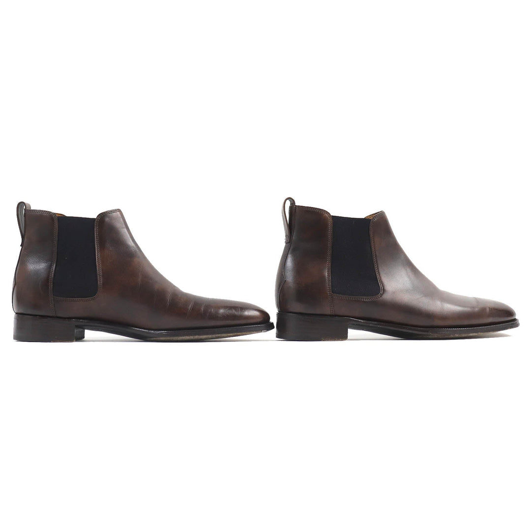 John Lobb boots 7000 last Museum calf Dark brown TUDOR mens 8 Used Authentic