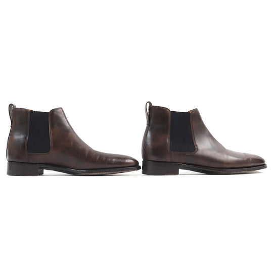 John Lobb boots 7000 last Museum calf Dark brown TUDOR mens 8 Used Authentic