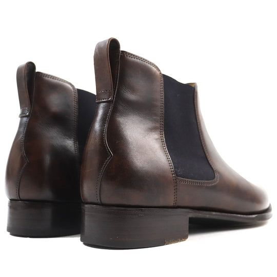 John Lobb boots 7000 last Museum calf Dark brown TUDOR mens 8 Used Authentic