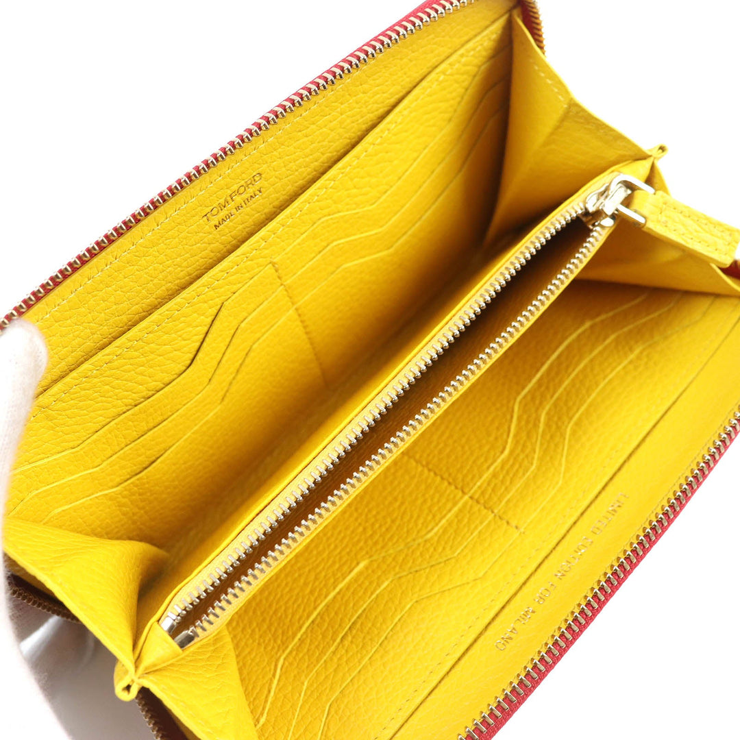 TOM FORD Long Wallet Purse Main: Leather Red mens Used Authentic