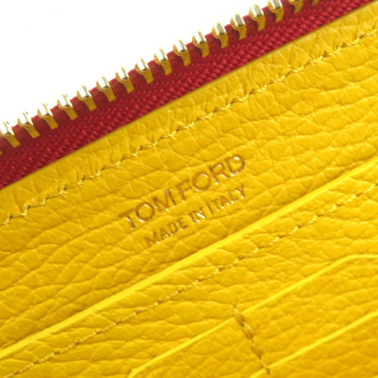 TOM FORD Long Wallet Purse Main: Leather Red mens Used Authentic