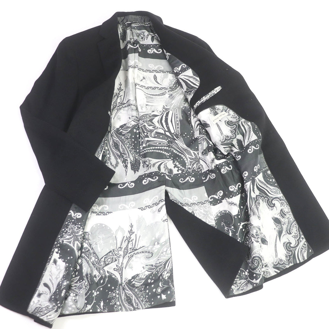 ETRO Chester coat Outer: 100% cashmere, Lining: 100% silk, Sleeve lining: 60% acetate, Sleeve lining: 40% rayon black mens 48 Used Authentic