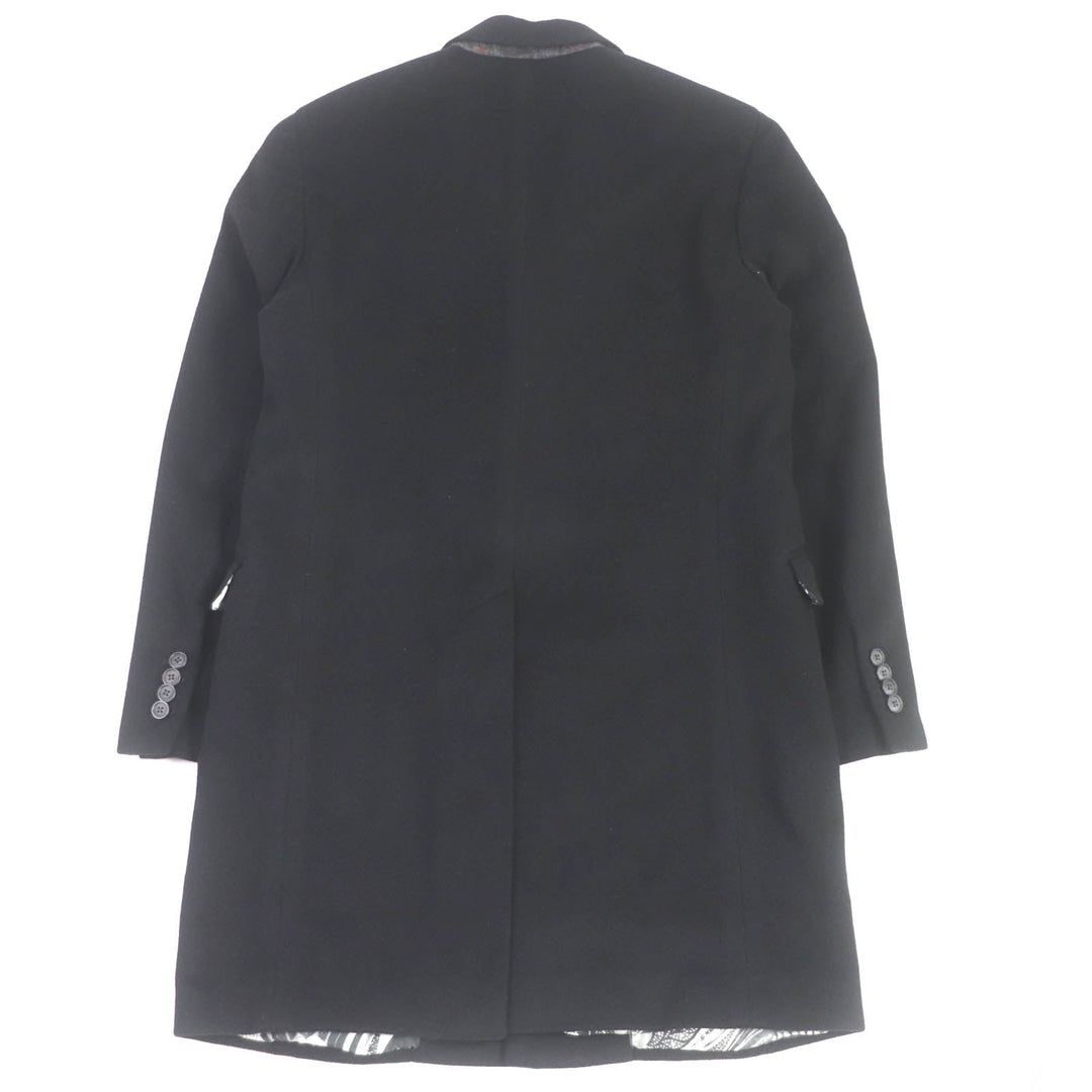 ETRO Chester coat Outer: 100% cashmere, Lining: 100% silk, Sleeve lining: 60% acetate, Sleeve lining: 40% rayon black mens 48 Used Authentic