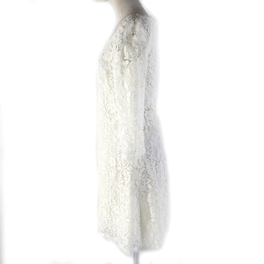 DOLCE&GABBANA one piece F6VC6T Outer: 41% cotton, Outer: 39% rayon, Outer: 20% polyamide (nylon), Lining: 88% silk, Lining: 8% cotton, : 4% elastane : 2% nylon white Women 40 Used Authentic