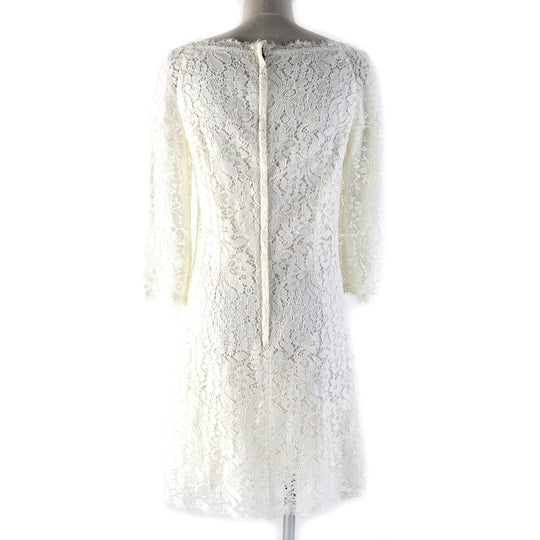DOLCE&GABBANA one piece F6VC6T Outer: 41% cotton, Outer: 39% rayon, Outer: 20% polyamide (nylon), Lining: 88% silk, Lining: 8% cotton, : 4% elastane : 2% nylon white Women 40 Used Authentic