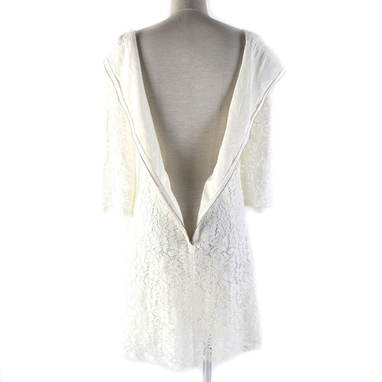 DOLCE&GABBANA one piece F6VC6T Outer: 41% cotton, Outer: 39% rayon, Outer: 20% polyamide (nylon), Lining: 88% silk, Lining: 8% cotton, : 4% elastane : 2% nylon white Women 40 Used Authentic
