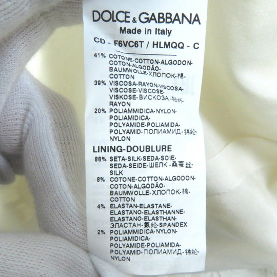 DOLCE&GABBANA one piece F6VC6T Outer: 41% cotton, Outer: 39% rayon, Outer: 20% polyamide (nylon), Lining: 88% silk, Lining: 8% cotton, : 4% elastane : 2% nylon white Women 40 Used Authentic