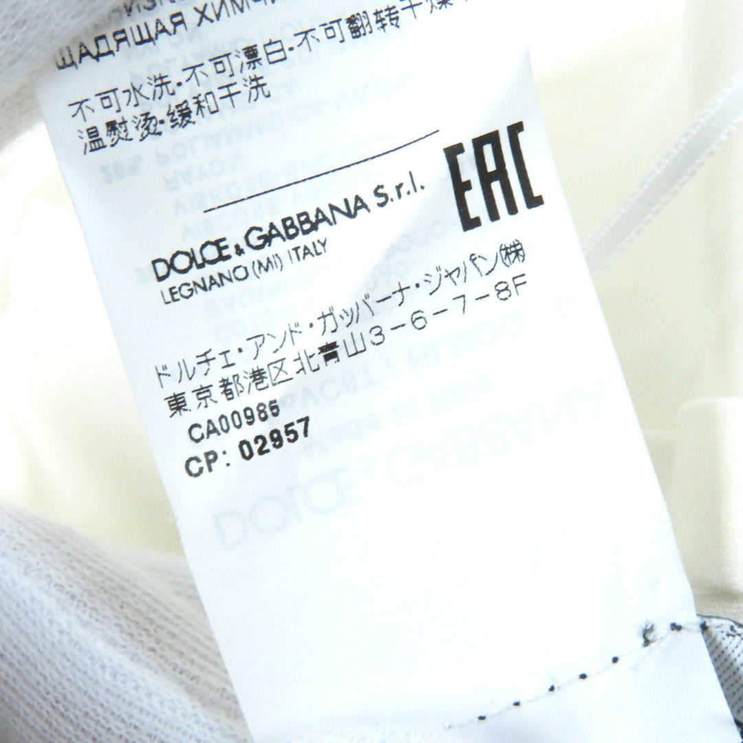 DOLCE&GABBANA one piece F6VC6T Outer: 41% cotton, Outer: 39% rayon, Outer: 20% polyamide (nylon), Lining: 88% silk, Lining: 8% cotton, : 4% elastane : 2% nylon white Women 40 Used Authentic