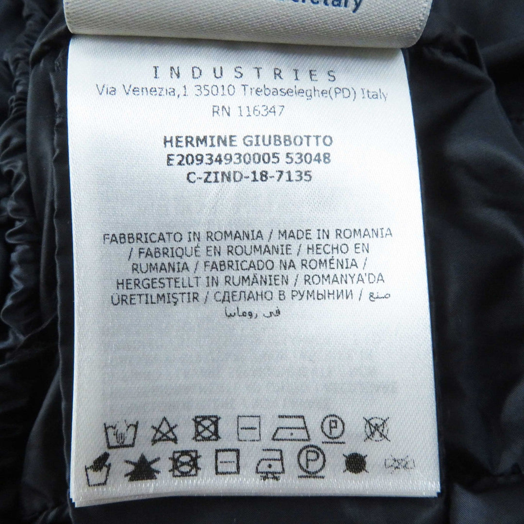 MONCLER down coat Outer: 100% nylon, Lining: 100% nylon, Hood lining: 100% nylon, Filling: 90% down, 10% feather Navy HERMINE Women 00 Used Authentic
