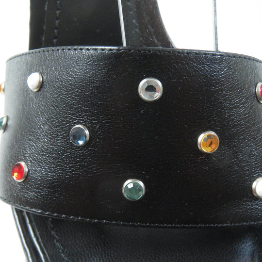 LOUIS VUITTON Sandals Main: Leather black Fame Line HEELED SANDALS Women 38 Used Authentic