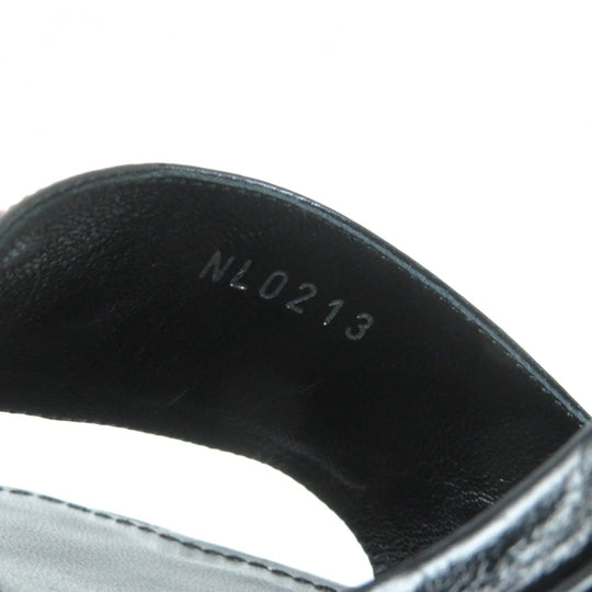 LOUIS VUITTON Sandals Main: Leather black Fame Line HEELED SANDALS Women 38 Used Authentic