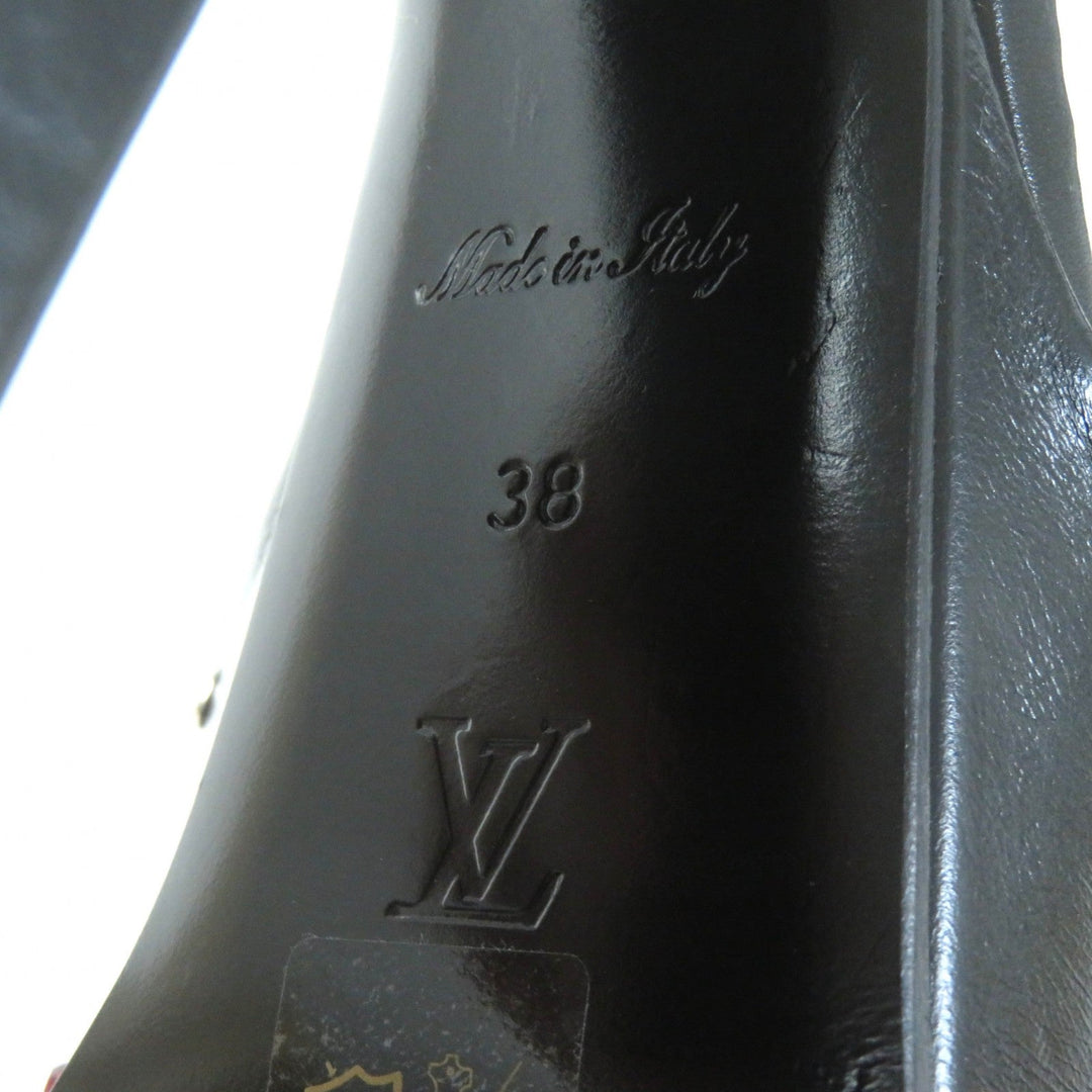 LOUIS VUITTON Sandals Main: Leather black Fame Line HEELED SANDALS Women 38 Used Authentic