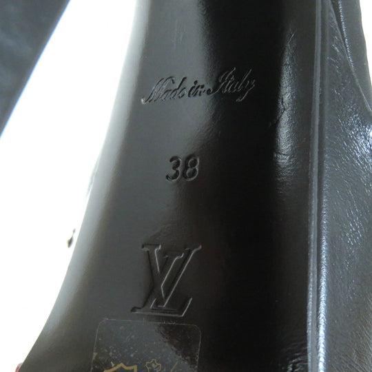 LOUIS VUITTON Sandals Main: Leather black Fame Line HEELED SANDALS Women 38 Used Authentic