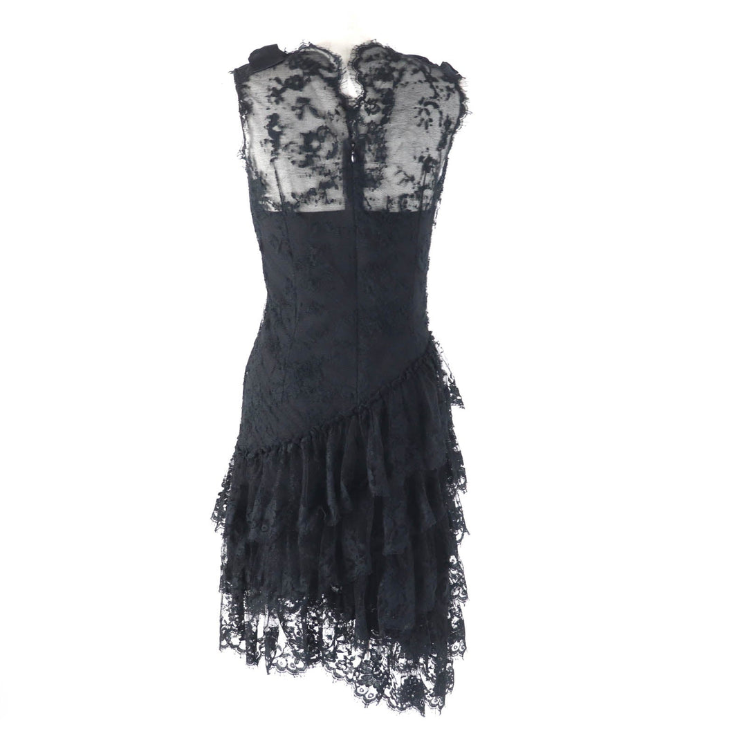 CHANEL one piece 06A P29444 Outer: 56% cotton, Outer: 44% nylon, Lining: 100% silk, Part: 84% silk, Part: 16% nylon black Women 36 Used Authentic