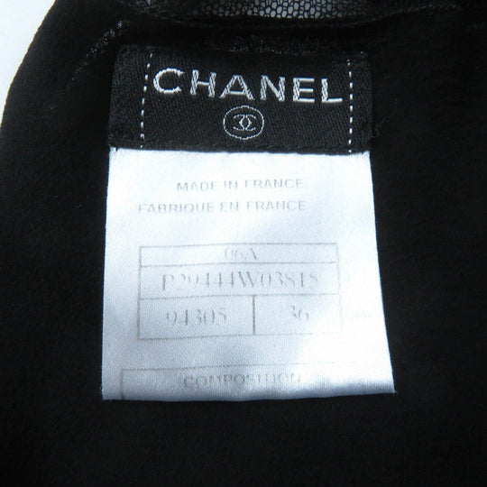 CHANEL one piece 06A P29444 Outer: 56% cotton, Outer: 44% nylon, Lining: 100% silk, Part: 84% silk, Part: 16% nylon black Women 36 Used Authentic