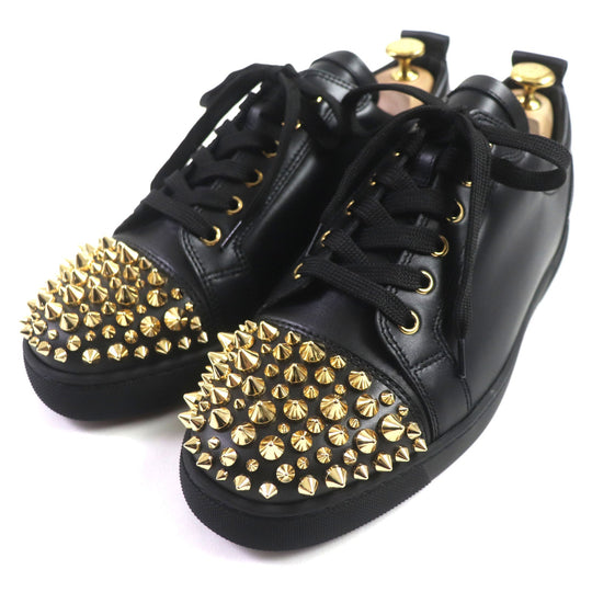 Christian Louboutin Low cut sneakers Main: Leather Black gold LOUIS JUNIR SPIKES 2022 N mens 41.5 Used Authentic