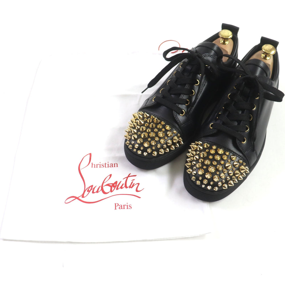 Christian Louboutin Low cut sneakers Main: Leather Black gold LOUIS JUNIR SPIKES 2022 N mens 41.5 Used Authentic