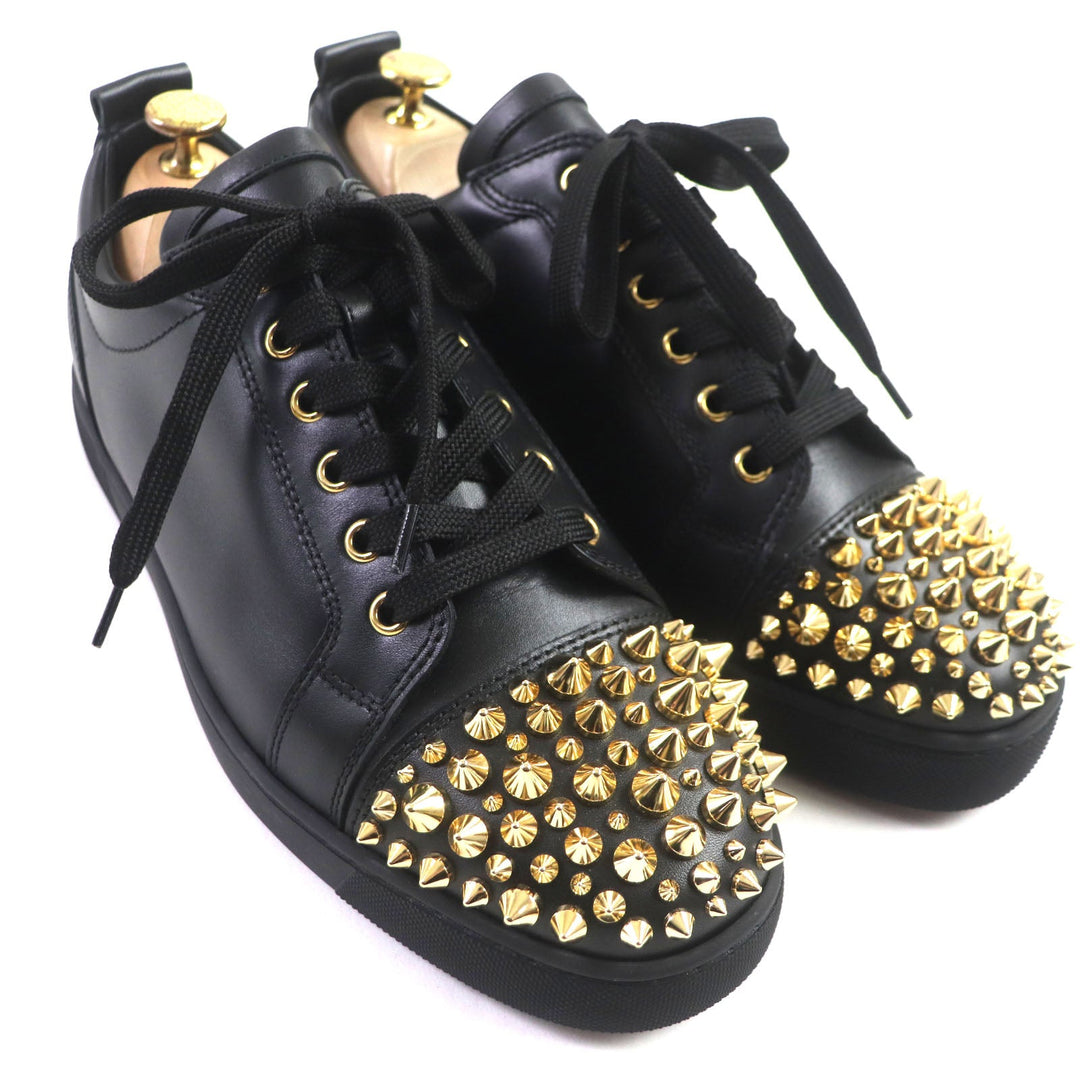 Christian Louboutin Low cut sneakers Main: Leather Black gold LOUIS JUNIR SPIKES 2022 N mens 41.5 Used Authentic