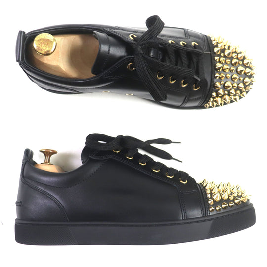 Christian Louboutin Low cut sneakers Main: Leather Black gold LOUIS JUNIR SPIKES 2022 N mens 41.5 Used Authentic