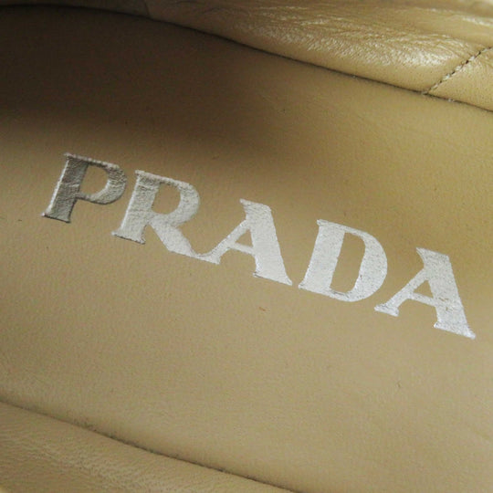 PRADA Flat shoes 1F989L cotton Black natural With Strap Espadrille Women 35 1/2 Used Authentic