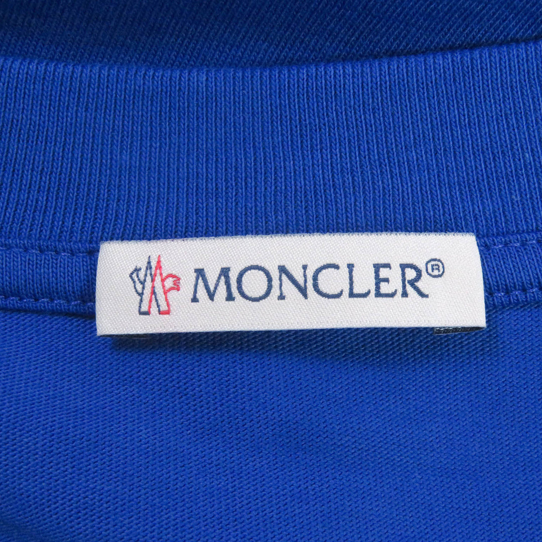 MONCLER Short sleeve T-shirt Main: 100% cotton blue Stainless Steel TSHIRT mens S Used Authentic