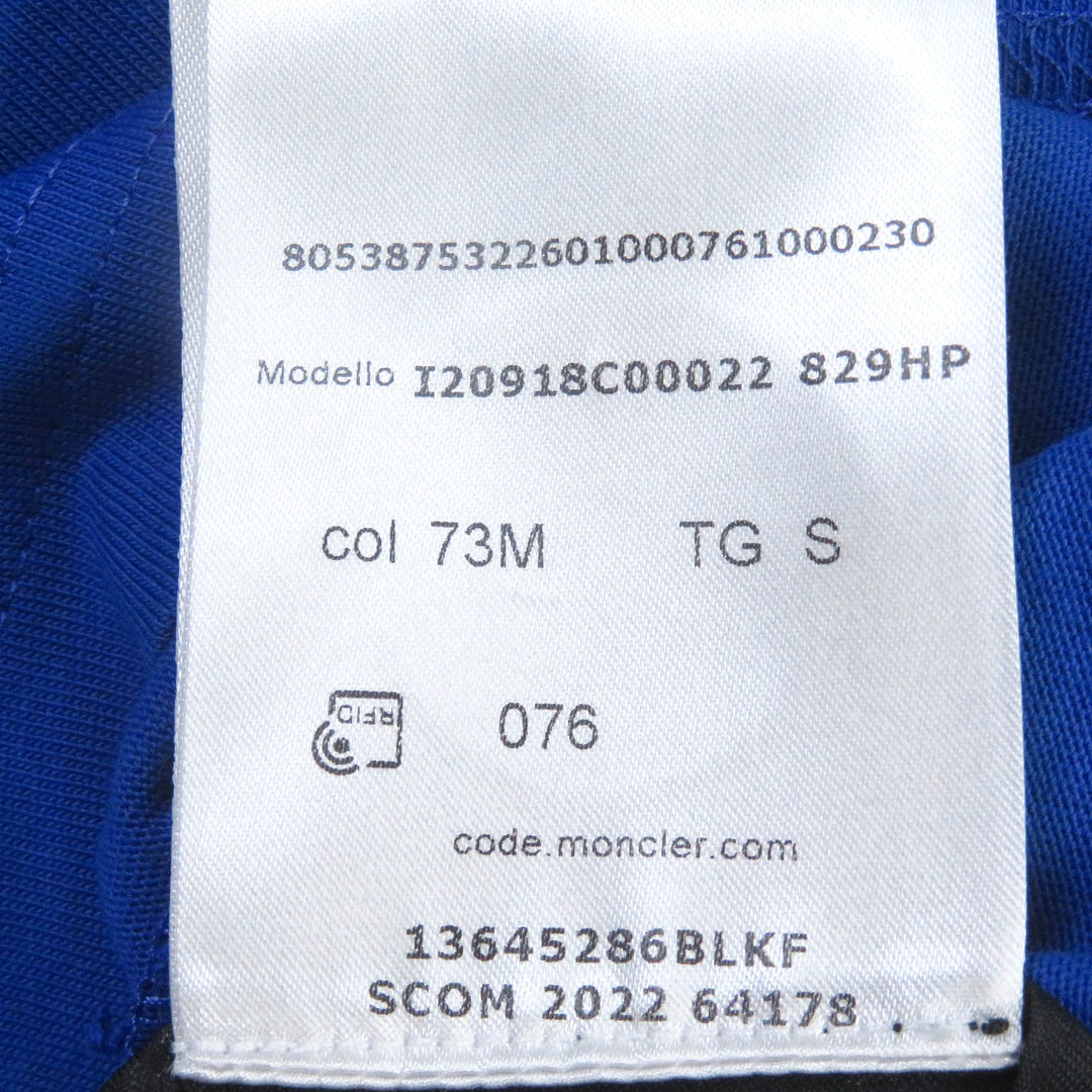 MONCLER Short sleeve T-shirt Main: 100% cotton blue Stainless Steel TSHIRT mens S Used Authentic