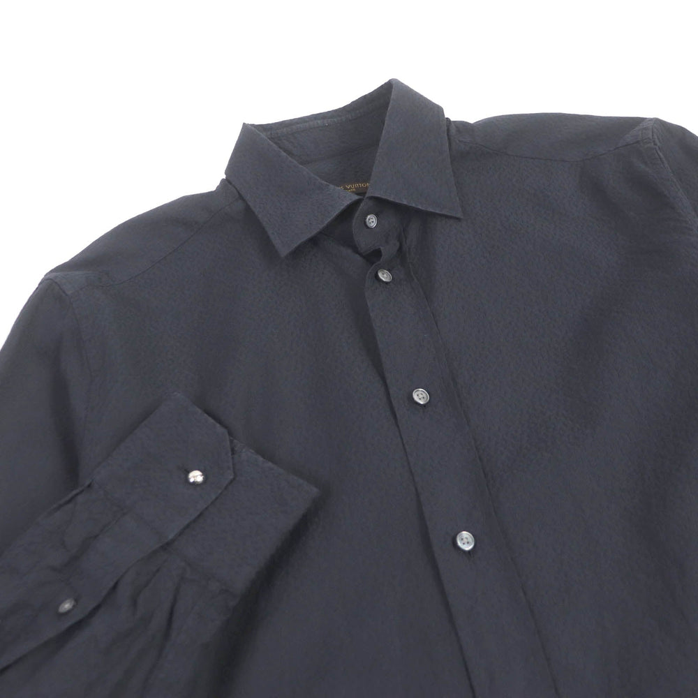LOUIS VUITTON Long sleeve shirt Main: 100% cotton Dark navy mens S Used Authentic