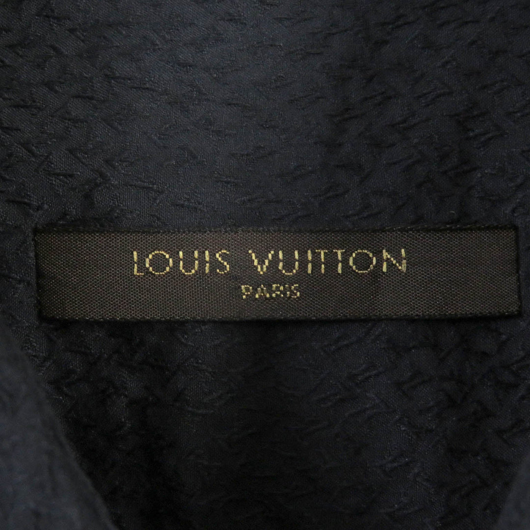 LOUIS VUITTON Long sleeve shirt Main: 100% cotton Dark navy mens S Used Authentic