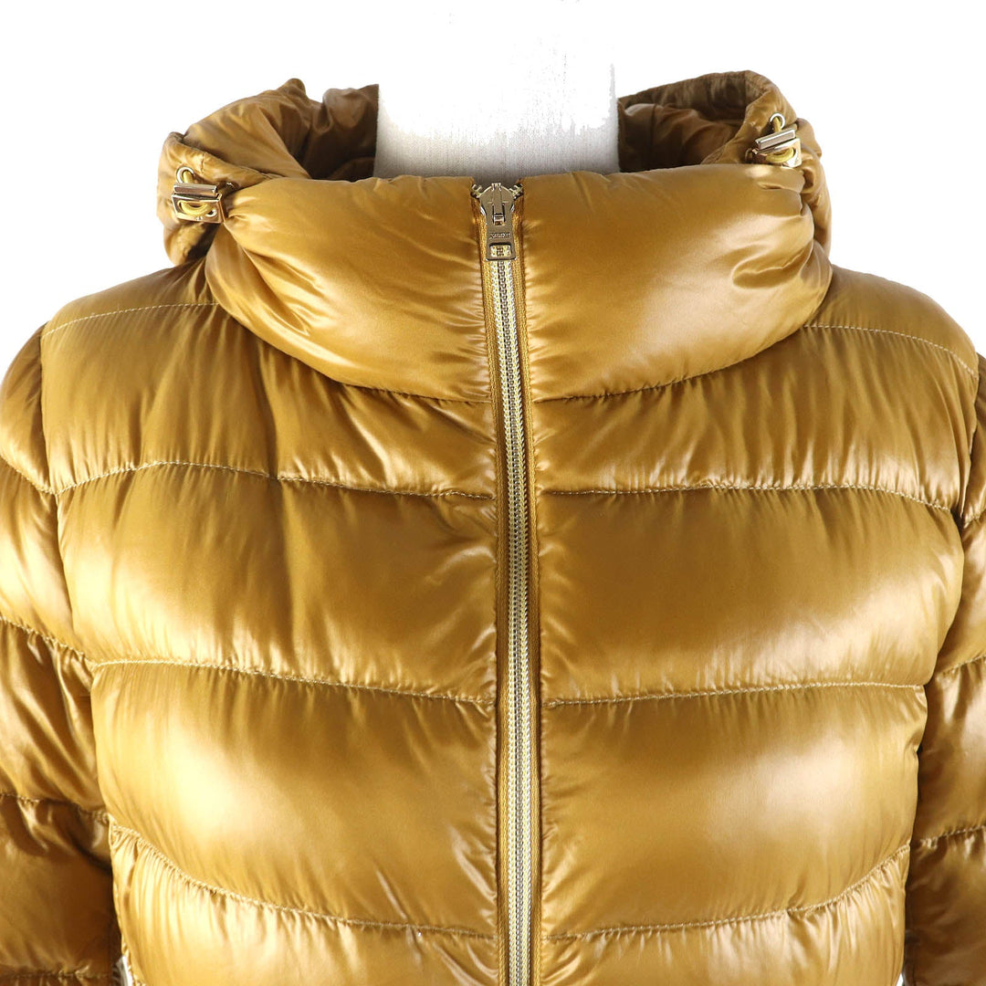 Herno Down jacket PI0833D-12017 Outer: 100% polyamide (nylon), Lining: 100% polyamide (nylon), Filling: 90% down, Filling: 10% feather Mustard brown type GIADA Women 42 Used Authentic