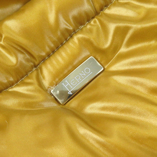 Herno Down jacket PI0833D-12017 Outer: 100% polyamide (nylon), Lining: 100% polyamide (nylon), Filling: 90% down, Filling: 10% feather Mustard brown type GIADA Women 42 Used Authentic