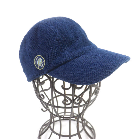 HERMES cap Main: 100% cotton, Part: 100% polyester Navy Davis Women S Used Authentic