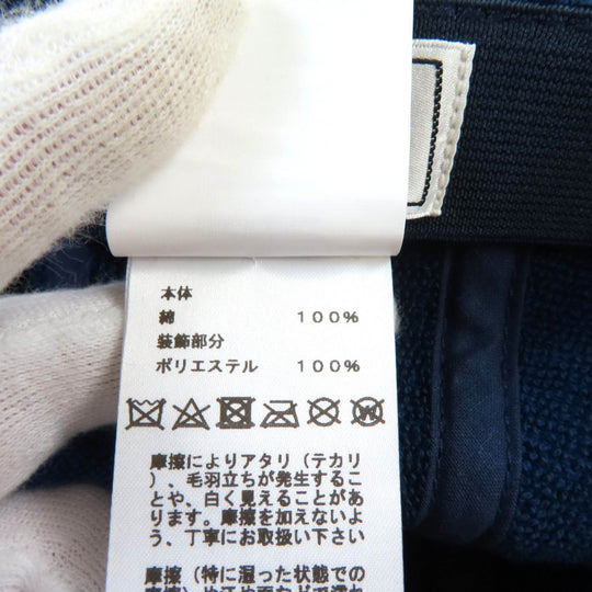 HERMES cap Main: 100% cotton, Part: 100% polyester Navy Davis Women S Used Authentic