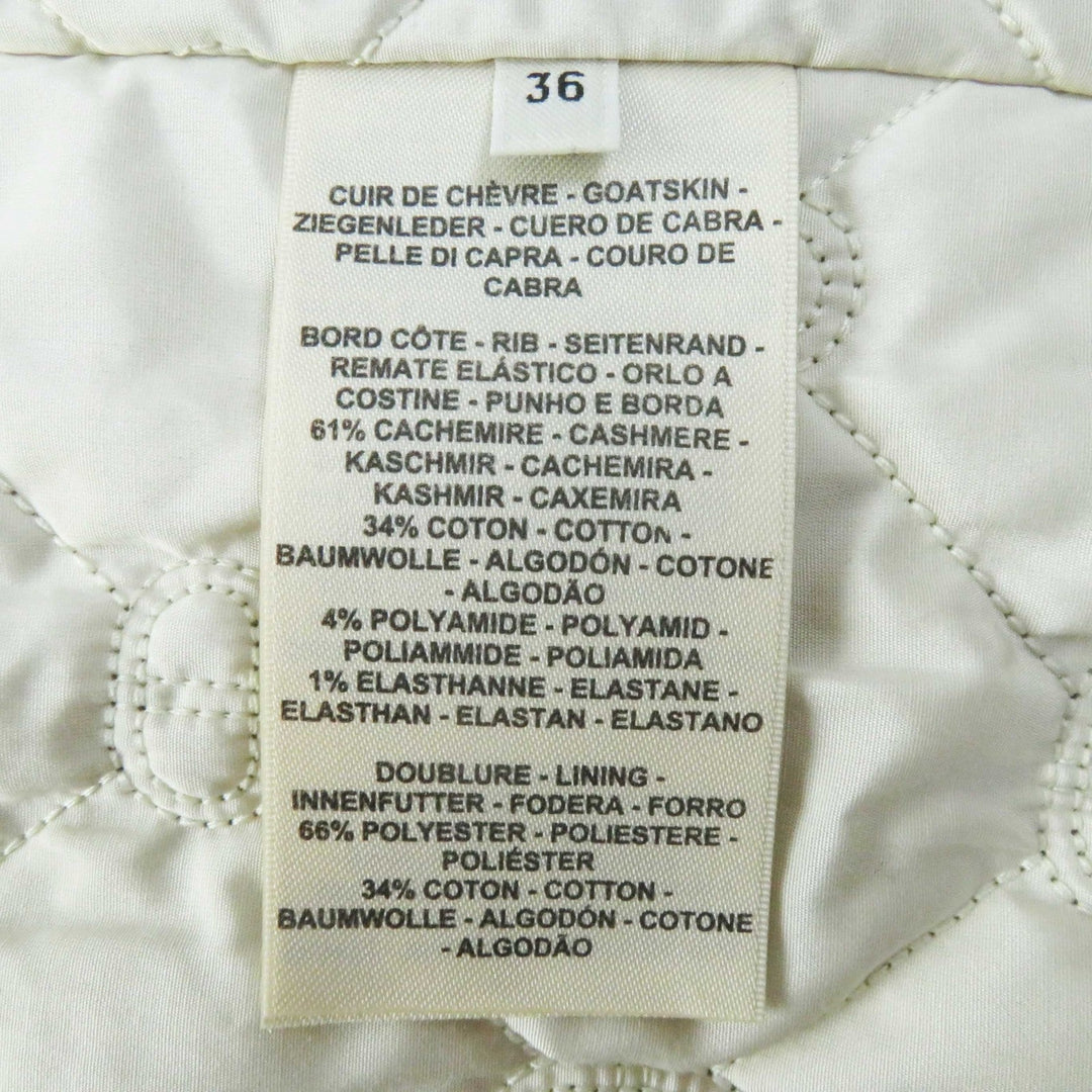 HERMES Vest 3E1216D8 Main: Goatskin Part: Cashmere 61%, Cotton 34%, Polyamide 4%, Polyurethane 1% Lining: Polyester 66%, Cotton 34% Other: Cashmere 55%, Polyester 45% beige Women 36 Used Authentic