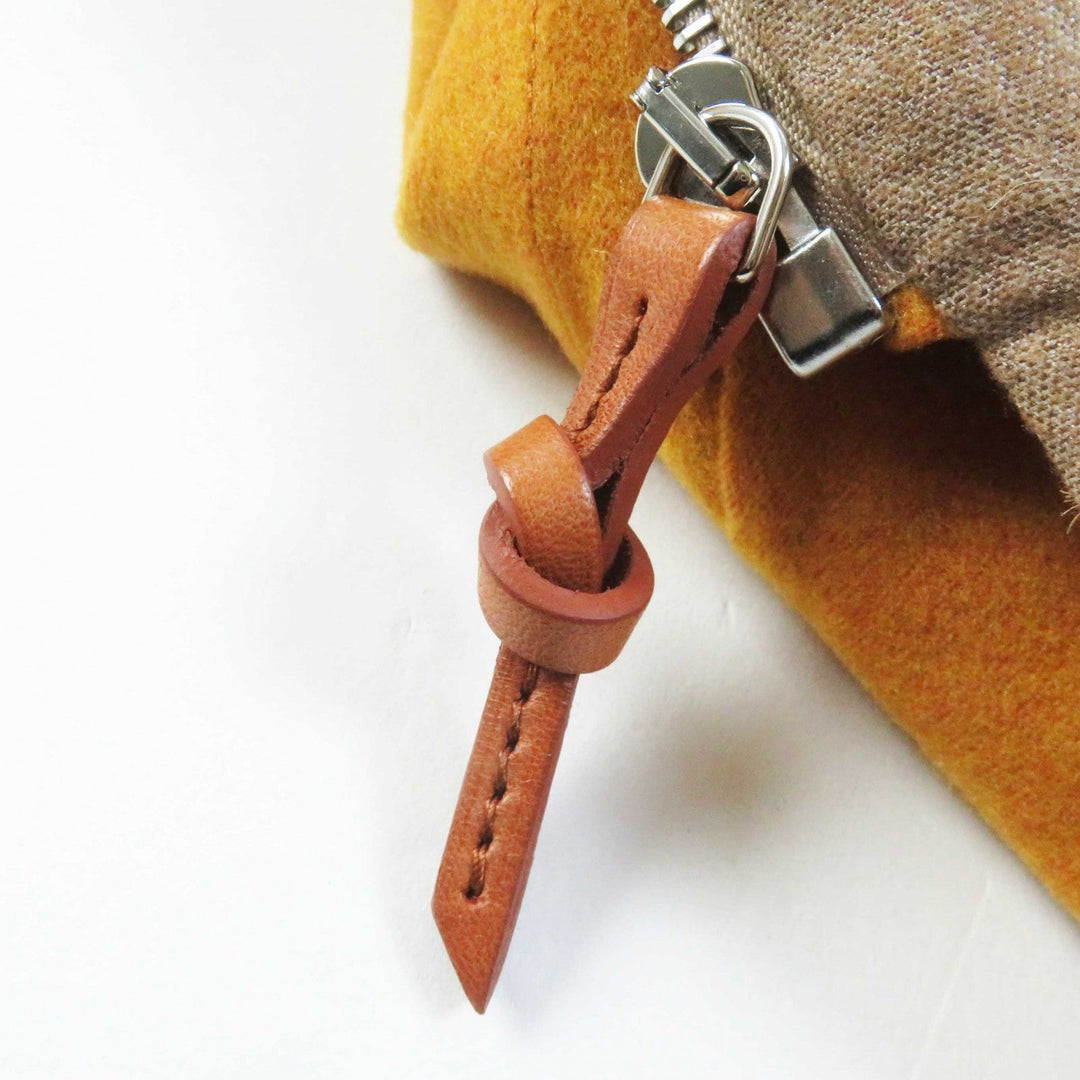 HERMES coat 3E0105DC Outer material: 85% cashmere, Outer material: 12% wool, Outer material: 3% silk, Leather part: cowhide Brown Mustard Women 32 Used Authentic