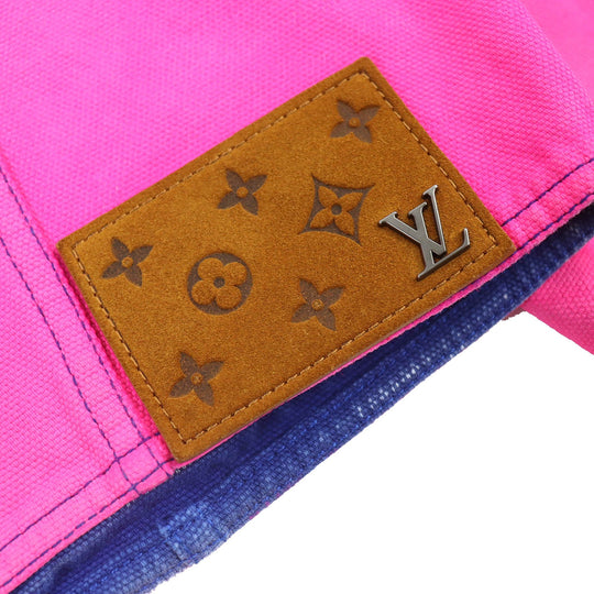 LOUIS VUITTON Denim Jacket HMA83W Outer: 100% cotton, Lining: 100% cotton, Leather part: Cowhide Blue pink Amen Break Cropped Gradient Denim Jacket Amen Break Gradient Denim Cropped Jacket mens 52 Used Authentic