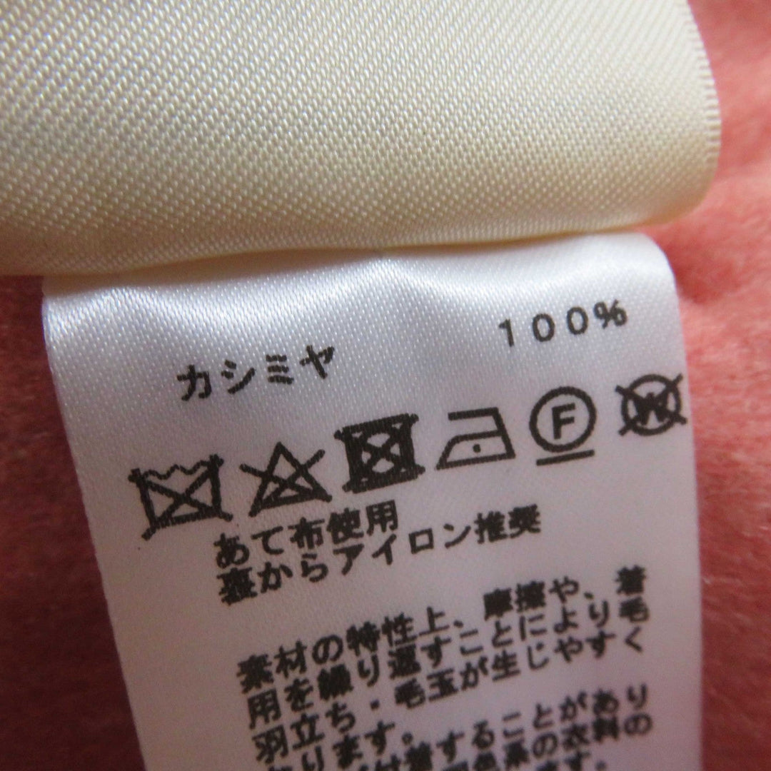 HERMES coat 2H0122DB Main: 100% cashmere pink Women 34 Used Authentic