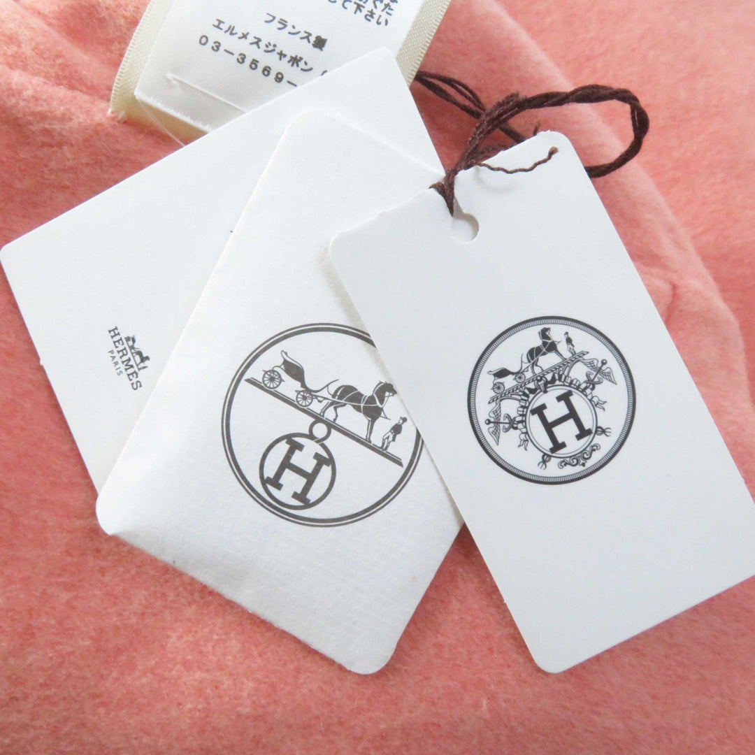 HERMES coat 2H0122DB Main: 100% cashmere pink Women 34 Used Authentic