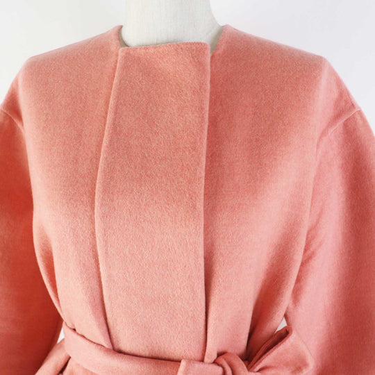 HERMES coat 2H0122DB Main: 100% cashmere pink Women 34 Used Authentic