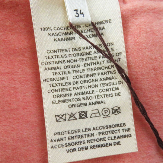 HERMES coat 2H0122DB Main: 100% cashmere pink Women 34 Used Authentic
