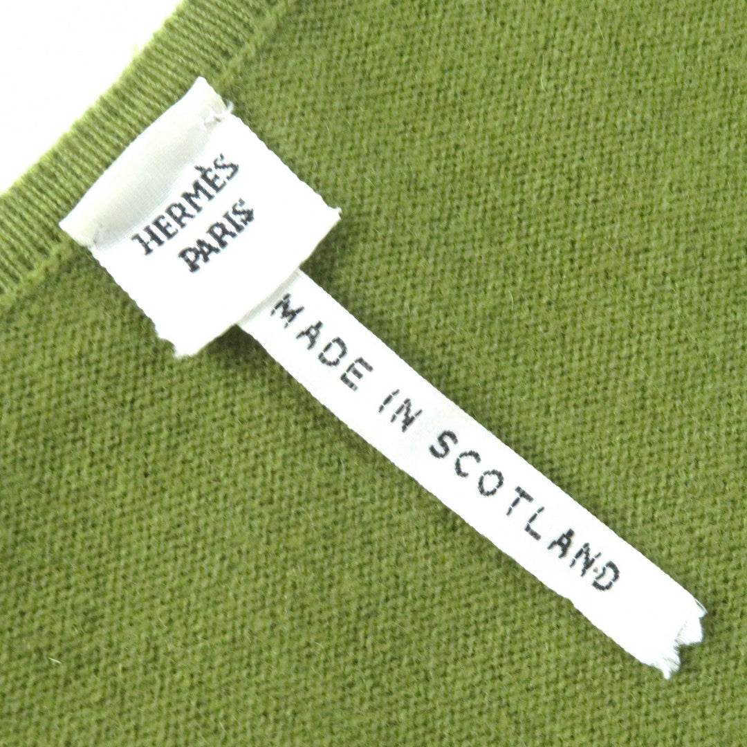 HERMES ensemble Main: 100% cashmere green Women SM Used Authentic