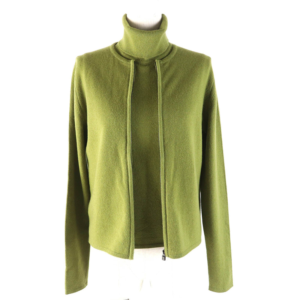 HERMES ensemble Main: 100% cashmere green Women SM Used Authentic