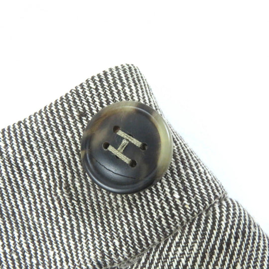 HERMES Tight Skirt Main: 100% linen Brown type Women 36 Used Authentic