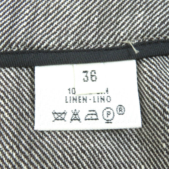 HERMES Tight Skirt Main: 100% linen Brown type Women 36 Used Authentic