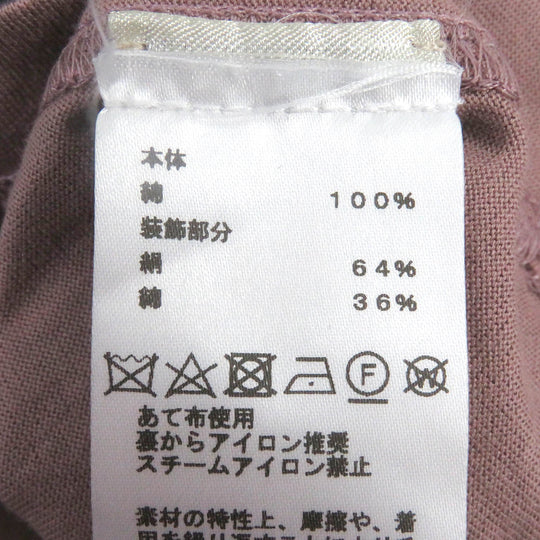 HERMES Short sleeve T-shirt Main: 100% cotton, part: 64% silk, part: 36% cotton Smokey pink mens M Used Authentic
