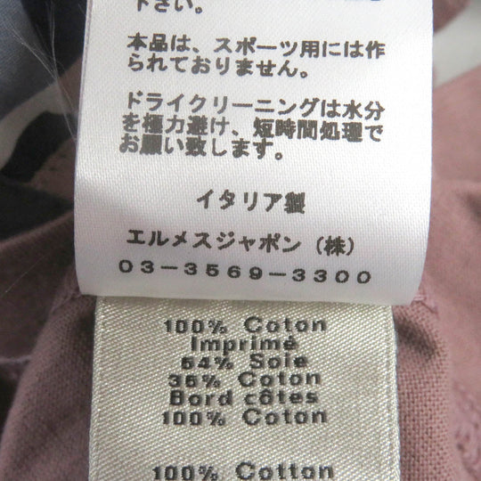 HERMES Short sleeve T-shirt Main: 100% cotton, part: 64% silk, part: 36% cotton Smokey pink mens M Used Authentic