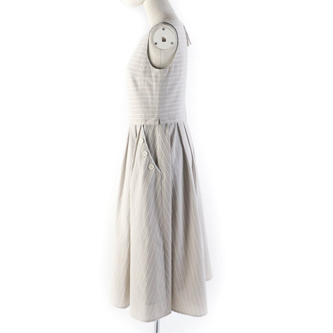 FOXEY one piece 42069 Outer: 54% cotton, Outer: 46% polyester, Lining: 100% cupra, Part: 100% rayon, Part: 100% cotton Beige white Women 38 Used Authentic