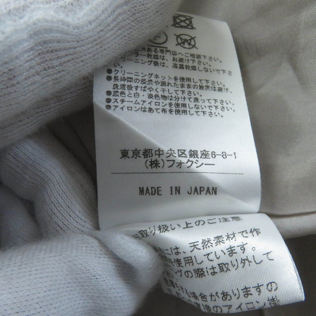 FOXEY one piece 42069 Outer: 54% cotton, Outer: 46% polyester, Lining: 100% cupra, Part: 100% rayon, Part: 100% cotton Beige white Women 38 Used Authentic