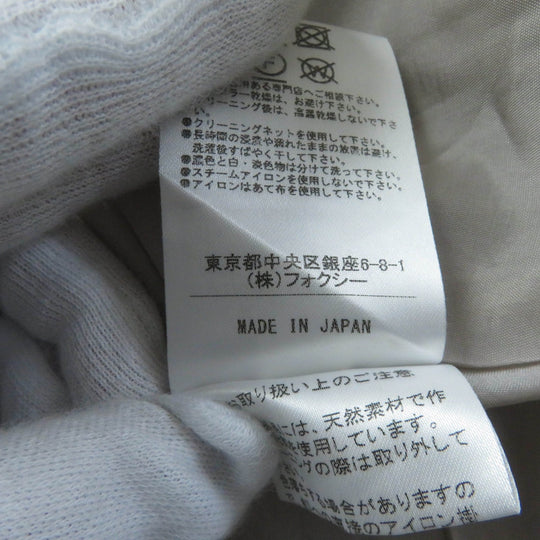 FOXEY one piece 42069 Outer: 54% cotton, Outer: 46% polyester, Lining: 100% cupra, Part: 100% rayon, Part: 100% cotton Beige white Women 38 Used Authentic