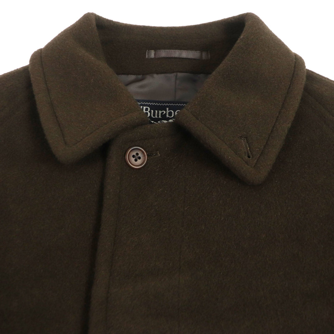 BURBERRY Stainless collar coat Outer: 100% wool, Outer: 30% camel, Lining: cupra, Lining: polyester Dark brown mens Used Authentic
